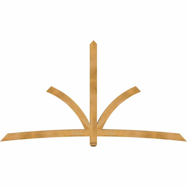 Ekena Millwork Davenport Rough Sawn Timber Gable Bracket, Western Red Cedar, 108"W x 58"H x 4"D x 4"F, 13/12 Pitch GBW108X58X0404DAV00RWR - main